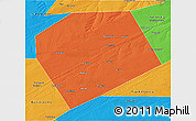 Political 3D Map of Rebrikhinskiy