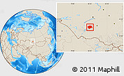 Shaded Relief Location Map of Rebrikhinskiy