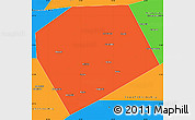 Political Simple Map of Rebrikhinskiy