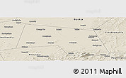 Shaded Relief Panoramic Map of Sovetskiy