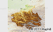 Physical Map of Altai Republic, lighten
