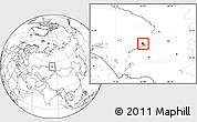 Blank Location Map of Novosibirsk