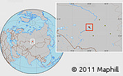 Gray Location Map of Novosibirsk