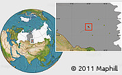 Satellite Location Map of Novosibirsk, highlighted country, highlighted grandparent region