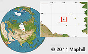 Satellite Location Map of Novosibirsk, highlighted grandparent region