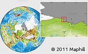 Physical Location Map of Isil'kul', highlighted country, highlighted grandparent region