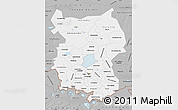 Gray Map of Omsk Oblast