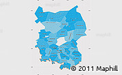 Political Shades Map of Omsk Oblast, cropped outside