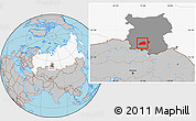 Gray Location Map of Maryanovskiy, highlighted country, highlighted parent region