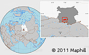 Gray Location Map of Maryanovskiy, highlighted parent region, highlighted grandparent region