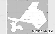 Gray Simple Map of Odesskiy, single color outside