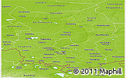 Physical Panoramic Map of Omsk Oblast