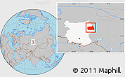 Gray Location Map of Sedelnikovskiy, highlighted parent region