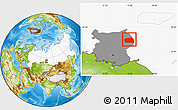 Physical Location Map of Sedelnikovskiy, highlighted country, highlighted parent region