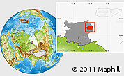 Physical Location Map of Sedelnikovskiy, highlighted parent region, highlighted grandparent region