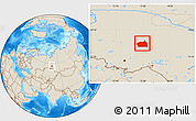 Shaded Relief Location Map of Sedelnikovskiy