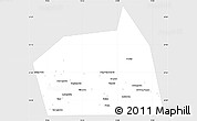 Silver Style Simple Map of Sedelnikovskiy, single color outside