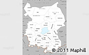 Gray Simple Map of Omsk Oblast