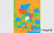 Political Simple Map of Omsk Oblast