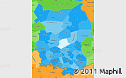 Political Shades Simple Map of Omsk Oblast
