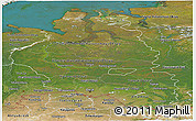 Satellite Panoramic Map of Western Siberia