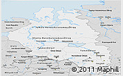 Silver Style Panoramic Map of Western Siberia