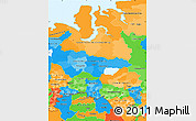 Political Simple Map of Western Siberia