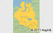 Savanna Style Simple Map of Western Siberia