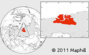 Blank Location Map of Yamalo-Nenets Autonomous Okrug, highlighted country