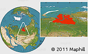 Satellite Location Map of Yamalo-Nenets Autonomous Okrug