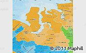 Political Shades Map of Yamalo-Nenets Autonomous Okrug