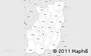 Silver Style Simple Map of Butare