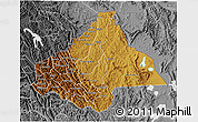 Physical 3D Map of Byumba, desaturated