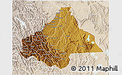 Physical 3D Map of Byumba, lighten