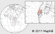 Blank Location Map of Cyungo, within the entire country
