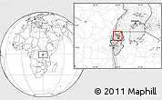 Blank Location Map of Cyungo, highlighted parent region
