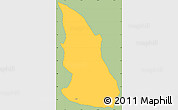 Savanna Style Simple Map of Cyungo, single color outside