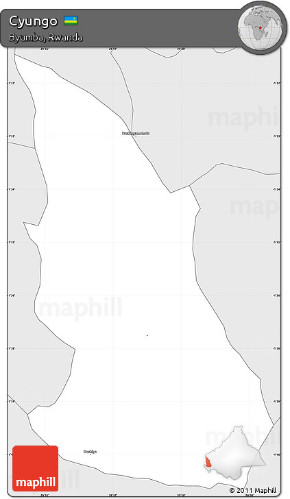 Silver Style Simple Map of Cyungo