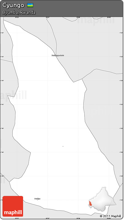 Silver Style Simple Map of Cyungo