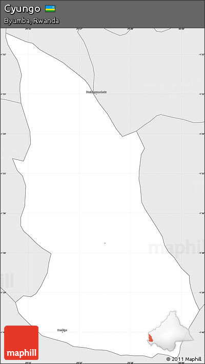 Silver Style Simple Map of Cyungo