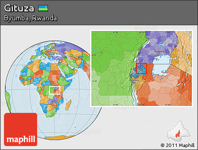 Political Location Map of Gituza