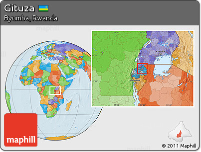 Political Location Map of Gituza