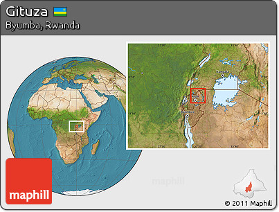 Satellite Location Map of Gituza
