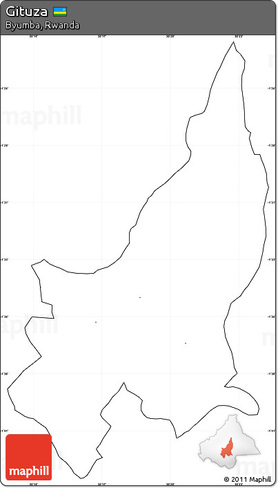 Blank Simple Map of Gituza, cropped outside, no labels