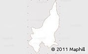 Classic Style Simple Map of Gituza, cropped outside