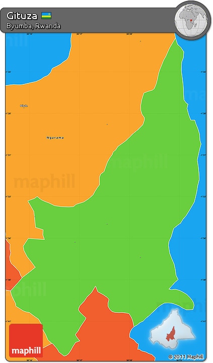 Political Simple Map of Gituza