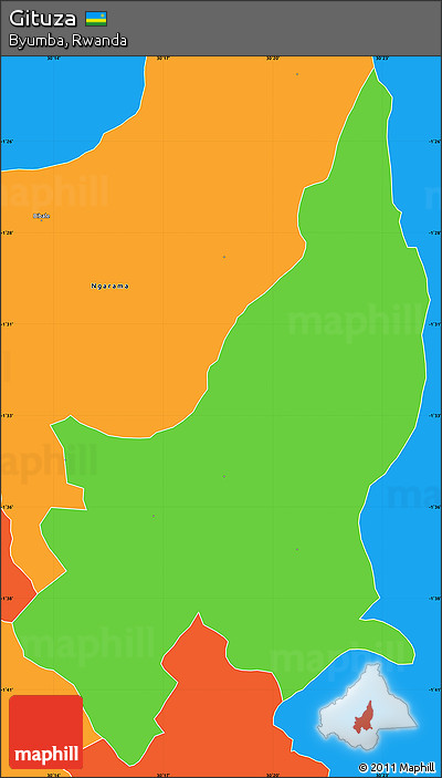Political Simple Map of Gituza