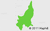 Political Simple Map of Gituza, single color outside