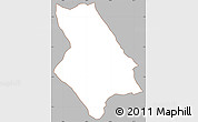 Gray Simple Map of Kinyami, cropped outside