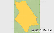 Savanna Style Simple Map of Kinyami, cropped outside